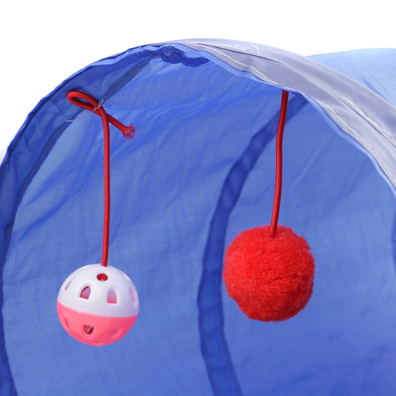 Foldable Two-Way Cat Play Tunnel