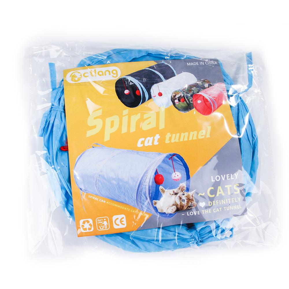Foldable Two-Way Cat Play Tunnel