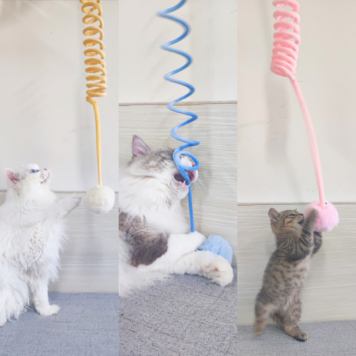 Suction-Cup Spring Cat Toy