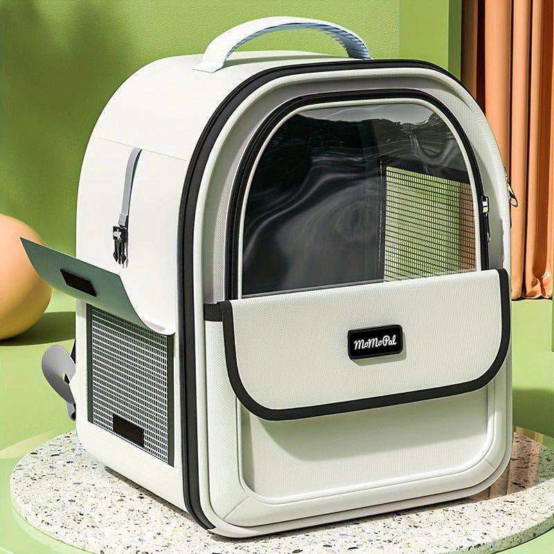 Side-Opening Cat Carrier Backpack – White
