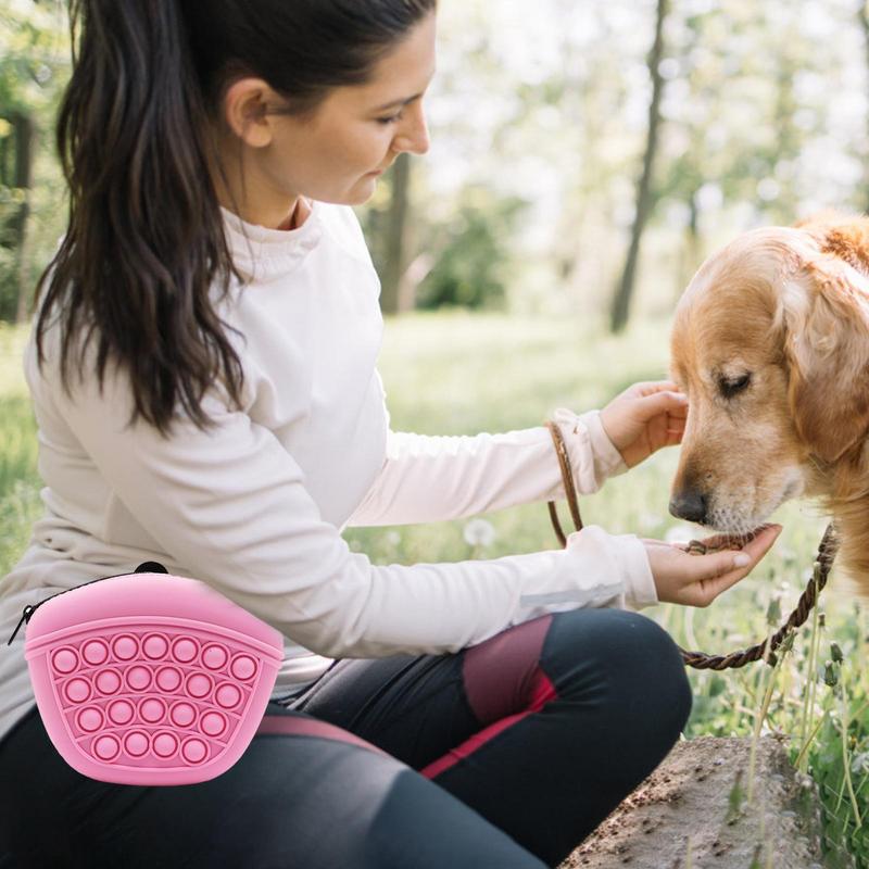 Silicone Dog Treat Pouch with Waist Clip