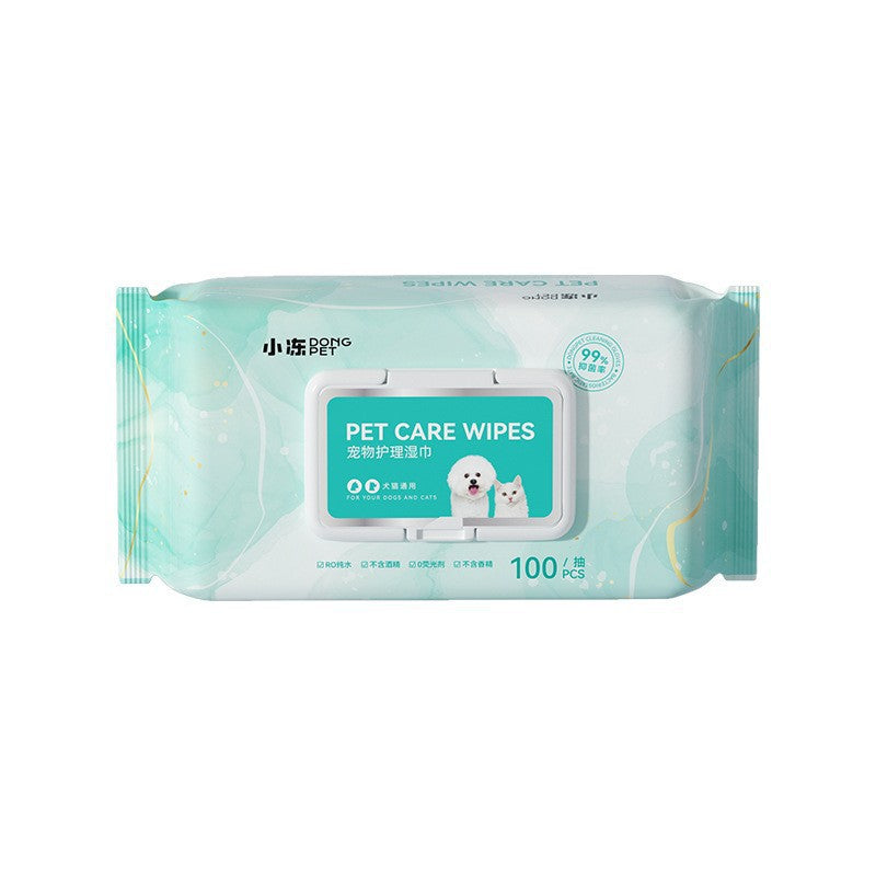 Pet Care Wet Wipes for Cats & Dogs – 100 Count