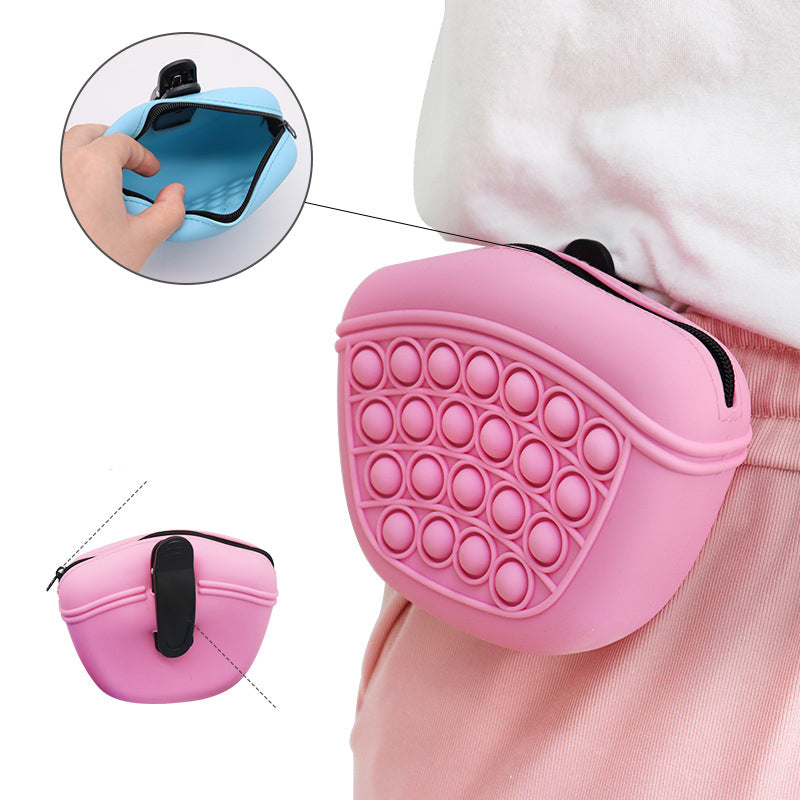 Silicone Dog Treat Pouch with Waist Clip
