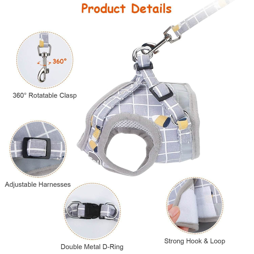 Adjustable Mesh Dog Harness & Leash Set