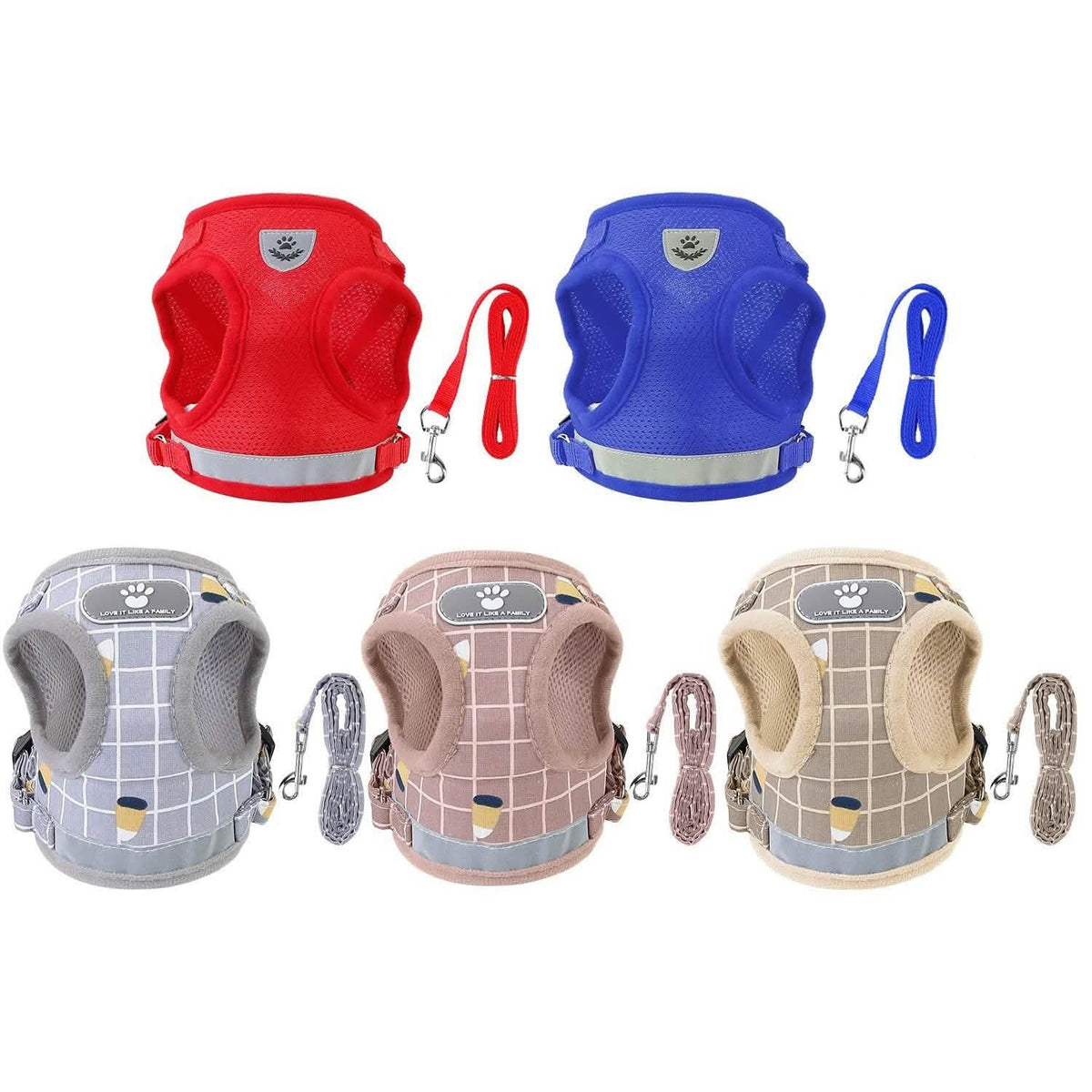 Adjustable Mesh Dog Harness & Leash Set